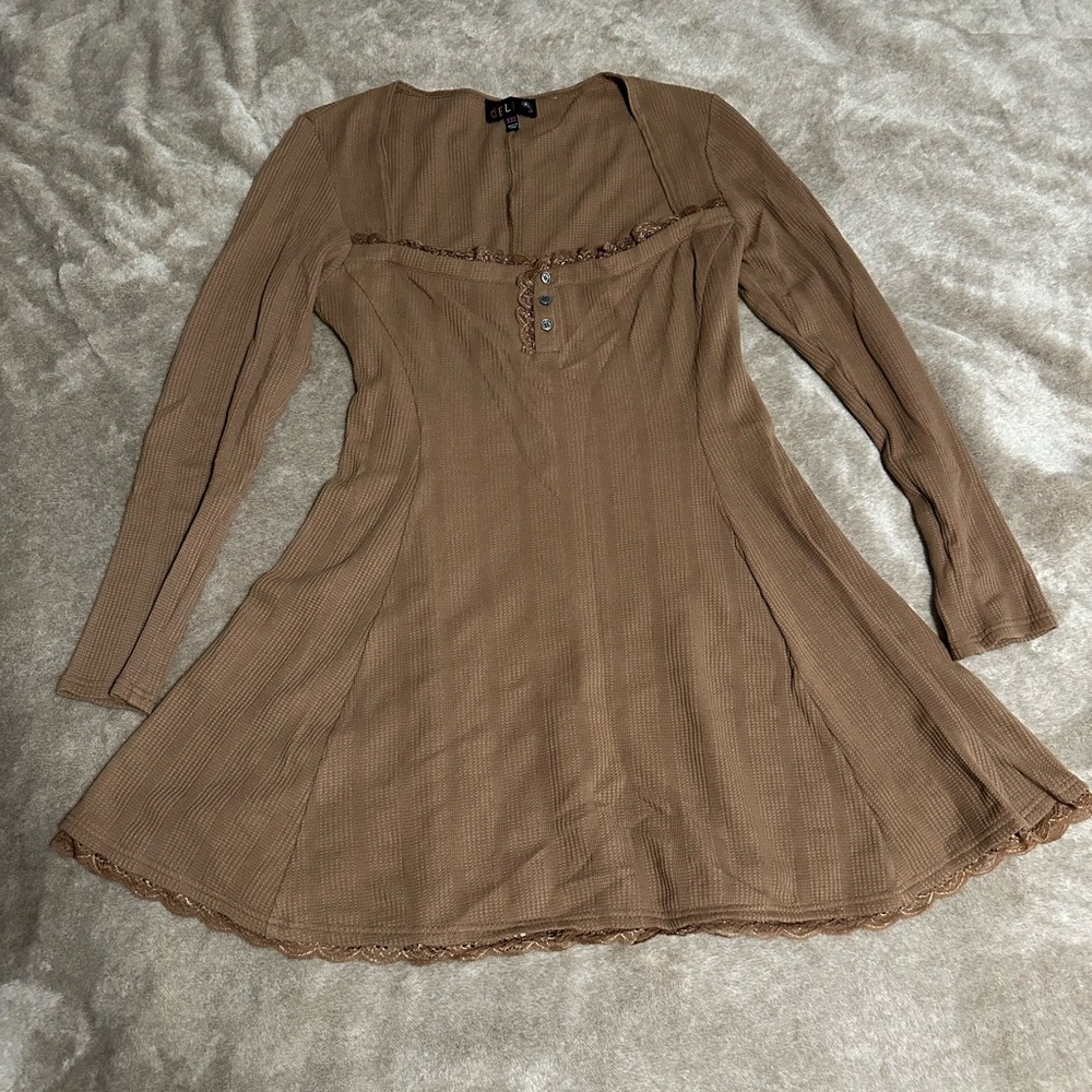 Delia’s Brown Long Sleeve Dress